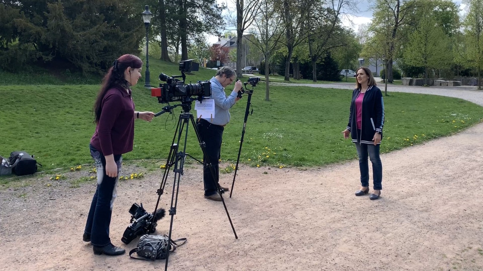 Videodreh Wahlwerbetrailer Anke Martin-Heede, Aufnahme Interview